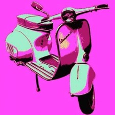 Tomasucci stampa su tela Vespa Pop Art Quadro Telaio in Legno 80 x 80