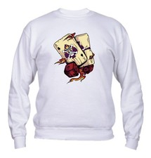 Felpa Uomo & Bambino Girocollo - poker piece one- Divertente Humor Made in Italy