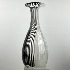 MCM Dino Martens Mezza Filigrana Aureliano Toso Murano Strisce Girocollo 10,5” Vaso