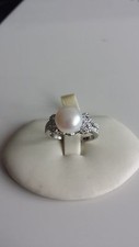 Anello argento perla naturale - argento,