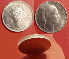 5 Lire 1947 Uva KM# 89 -