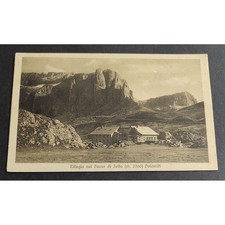 Cartolina Dolomiti - Rifugio sul Passo di Sella