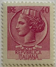 Francobollo Siracusana 40 Lire