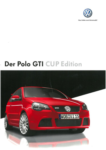 Brochure polo gti cup - brochure,