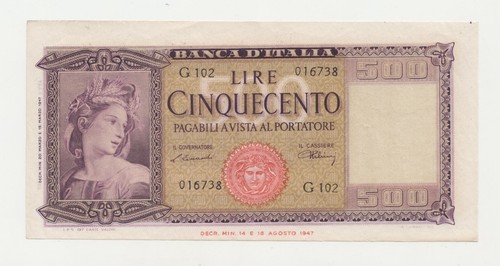 500 lire ornata - 500,
