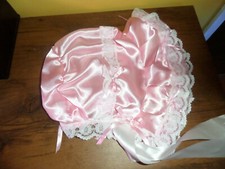 ADBL SISSY ROSA RASO E ORGANZA COFANO VOLANT PIZZO ORLO FIOCCHI RASO