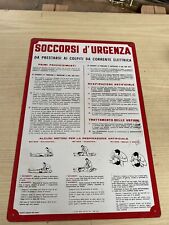 Insegna Tabella Cartello Soccorsi D Urgenza Epoca Collezione