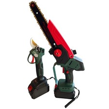 Kit Potatura Motosega 8'' + Forbice Cesoia a 2 Batteria 88Vf Motore Brushless