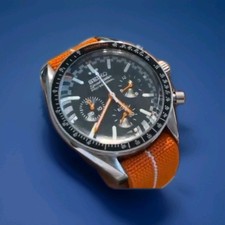 cronografo al quarzo seiko mod arancione nero