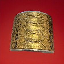 Bracciale in pelle con pitone