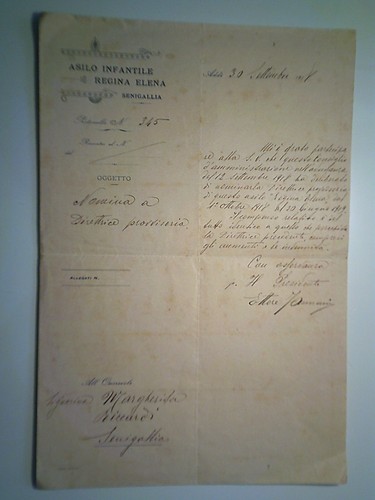 Lettera asilo infantile - lettera, "asilo