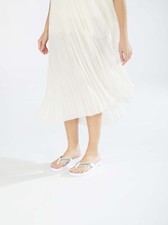 scarpe da donna scarpa infradito ciabattine zeppa Laura Biagiotti strass leggere