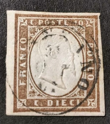 Regno sardegna 1861 10 - iv°, sardegna,