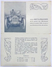 ISOTTA FRASCHINI MILANO FABBRICA AUTOVETTURE CARTOLINA PUBBLICITARIA DOPPIA