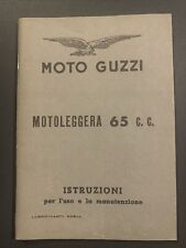 Uso e Manutenzione Moto Guzzi Motoleggera 65 cc.