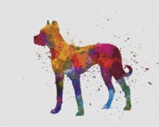 Acquerello cane cucciolo