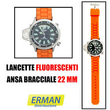 OROLOGIO ANALOGICO/DIGITALE TIPO AQUALAND CASSA IN ACCIAIO CINTURINO ARANCIONE