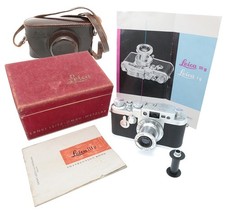 Leitz Leica IIIG 3G + Elmar 5cm f3,5  spool box case instruction brochure. MINT