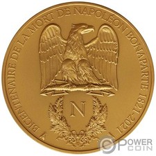 NAPOLEON BONAPARTE Placcato Oro 2 Oz Moneta Argento 2000 Fr Cameroon 2021
