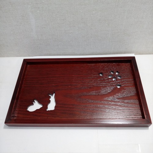 Vassoio legno laccato con - vassoio,