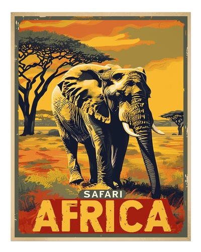 Elefanti safari africa arte - elefanti,