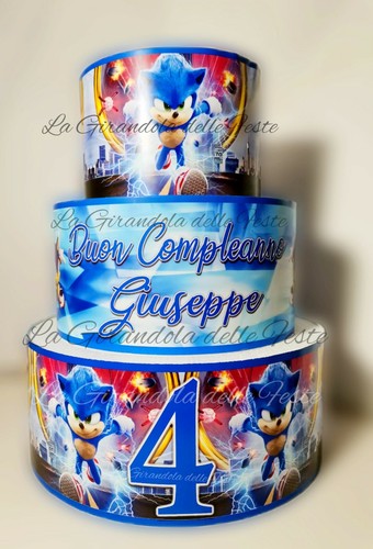 Torta sonic 3piani - torta,