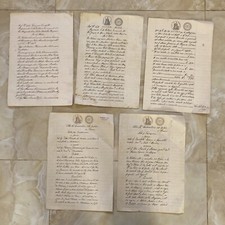 Cinque atti notarili - , inizi
