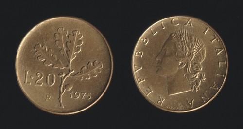 Lire 1975 ramo quercia - lire,