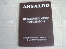 MANUALE ISTRUZIONI USO E MANUTENZIONE ANSALDO MOTORI DIESEL MARINI TIPO 2131