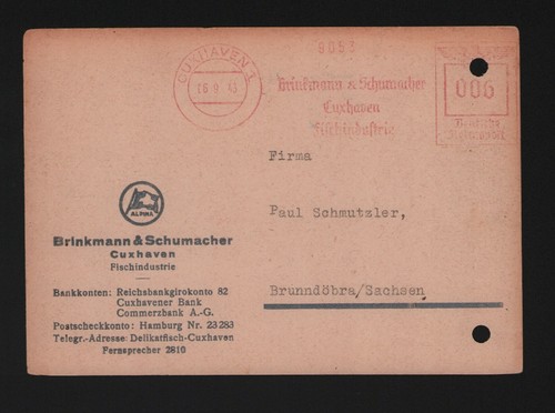 Cuxhaven postkarte 1943 - postkarte,