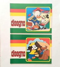 2 QUADERNI DA DISEGNO Paperino Topolino PIGNA Mai Usati. Leggi descrizione