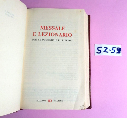 Libro religione messale - religione,