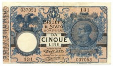 5 LIRE BIGLIETTO DI STATO
