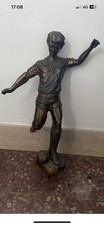 Statua ottone/bronzo calciatore cimelio sportivo firmata Arpeco Quadro Antico