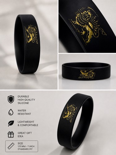 Braccialetto silicone oro - braccialetto,