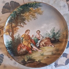 Pair hand decorated ceramic - of,