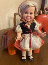 BAMBOLA RATTI TJORVEN 28 CM ANNI 60 ABITO ORIGINALE FOLCLORISTICO