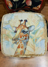 Federa copri cuscino artigianale 45x45cm in tessuto Gobelin Giraffa