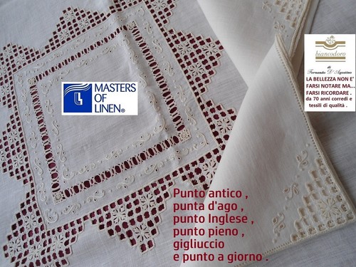 Tovaglia thè lino ricamo - tovaglia , a