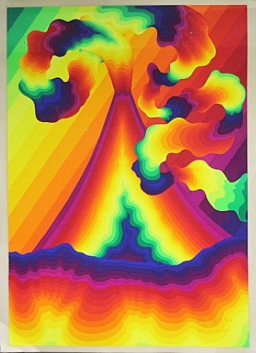 Volcano 1974 serigrafia - ay-o,