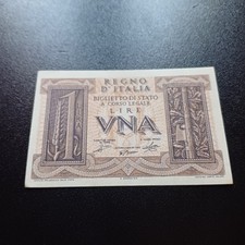 Vecchia Banconota 1 Lira 1939