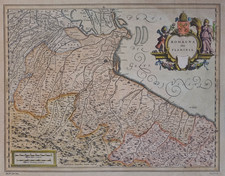 Romagna olim Flaminia Stampa mappa emilia romagna Venezia Italia Blaeu 1600