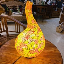 Lampada cigno in mosaico di vetro abatjour etnica