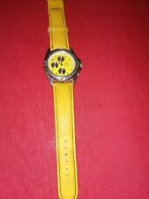 OROLOGIO CRONO REGOLO CHRONOGRAPH QUARZO CINTURINO GIALLO