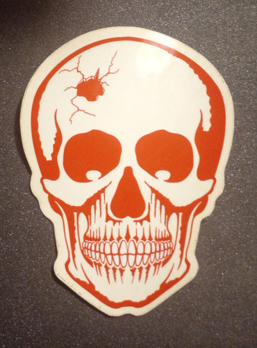 Skull red trasparent - on,