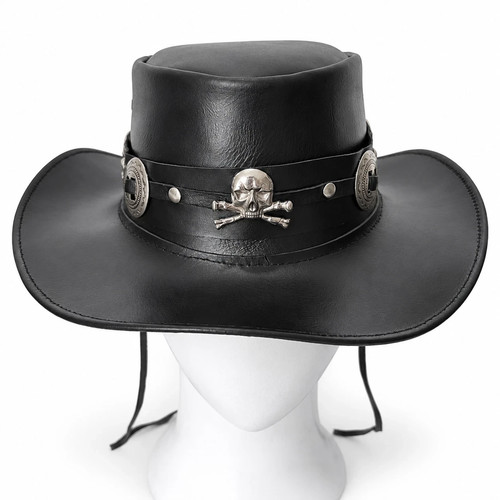 Cappello top nero vera - top, pelle
