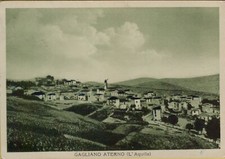 169410 GAGLIANO ATERNO L' AQUILA ANTICA CARTOLINA SPEDITA 1954 MANCA FRANCOBOLLO