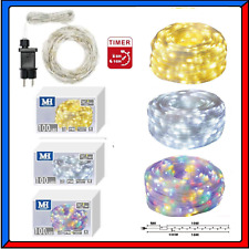 Tubo Luminoso Catena di Natale Natalizia 100 Luci Led per Esterno da 15 Metri