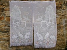 Coppia tende pastello bianche