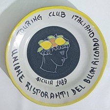 I148292 Piatto del buon ricordo - Touring Club Sicilia 1989
